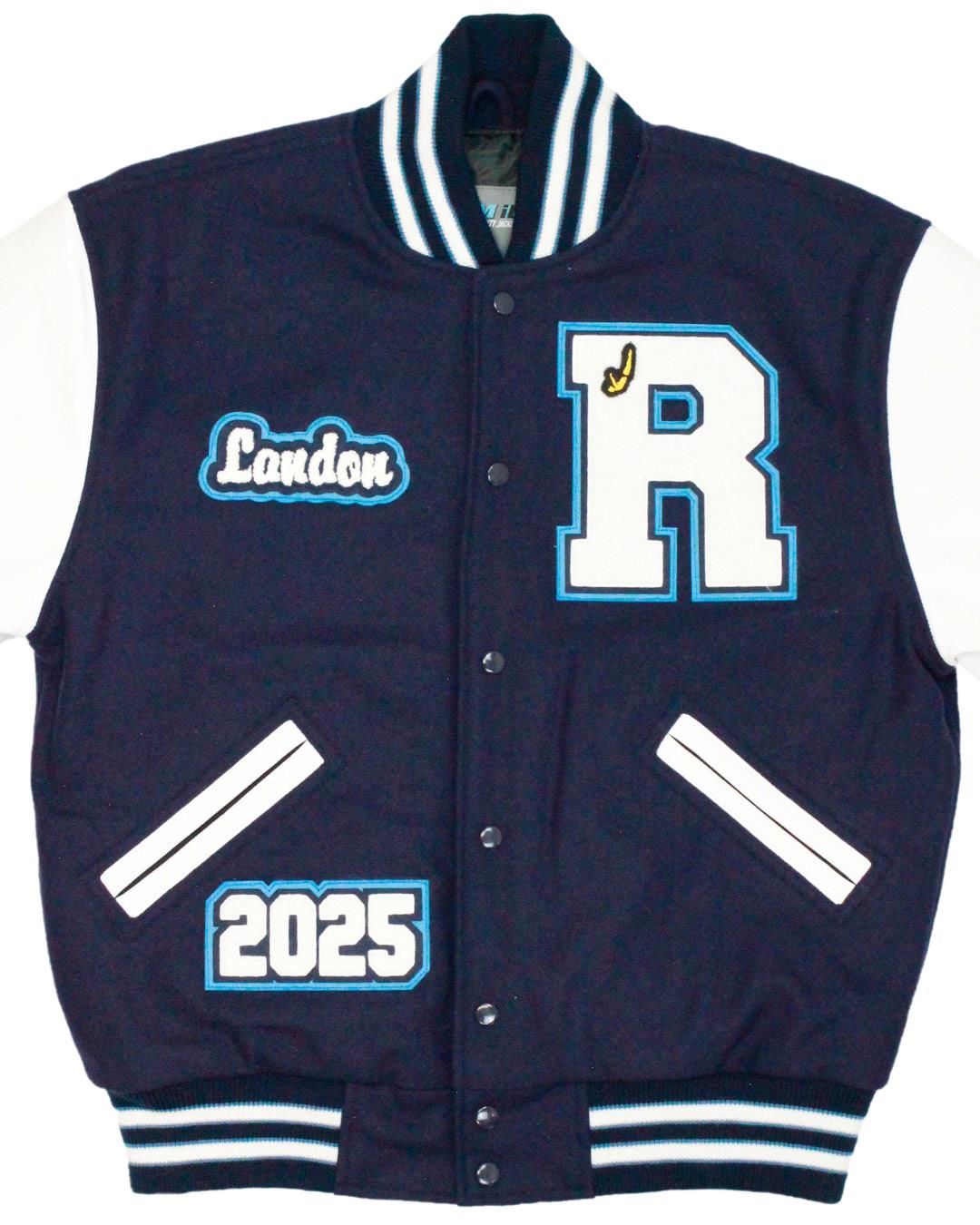 Mount Rainier High School Rams Varsity Jacket, Des Moines, WA - Front 